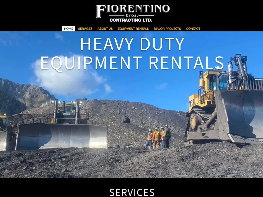 Fiorentino Bros. equipment on a jobsite